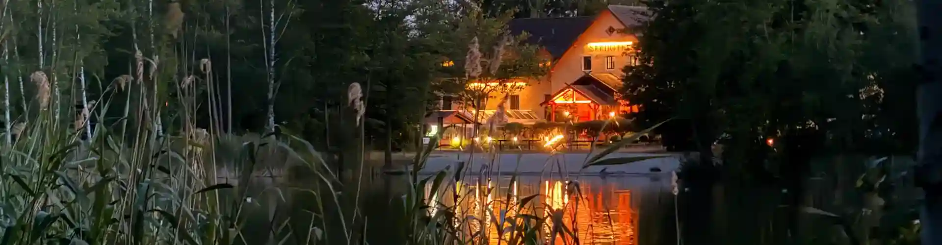 Seehotel Burg Nachtansicht