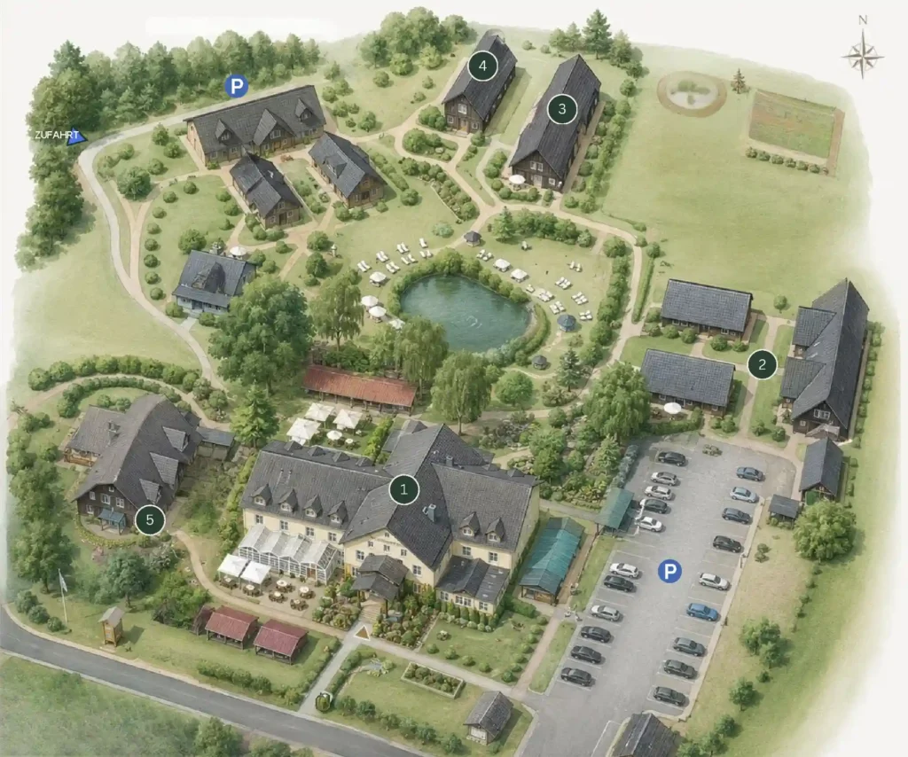 Seehotel Burg Rundgang und Lageplan
